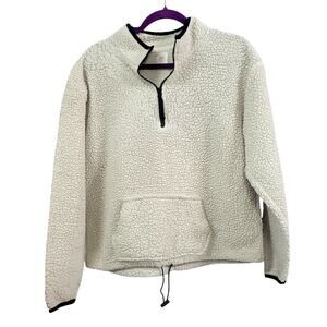 No Boundaries Juniors' Ivory Plush Faux Sherpa Pullover Size XL‎ (15-17)
